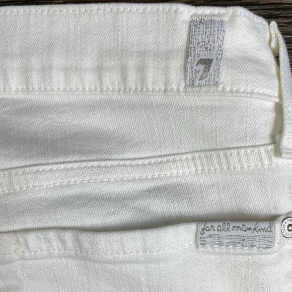 7 For All Mankind Jeans Womens 28x30 Gwenevere White Skinny Stretch Denim - Picture 5 of 11